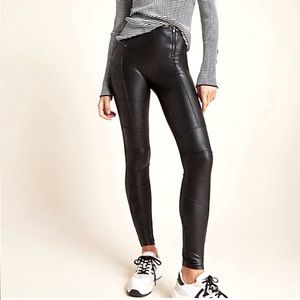 Spanx Faux Leather Hip Zip Leggings